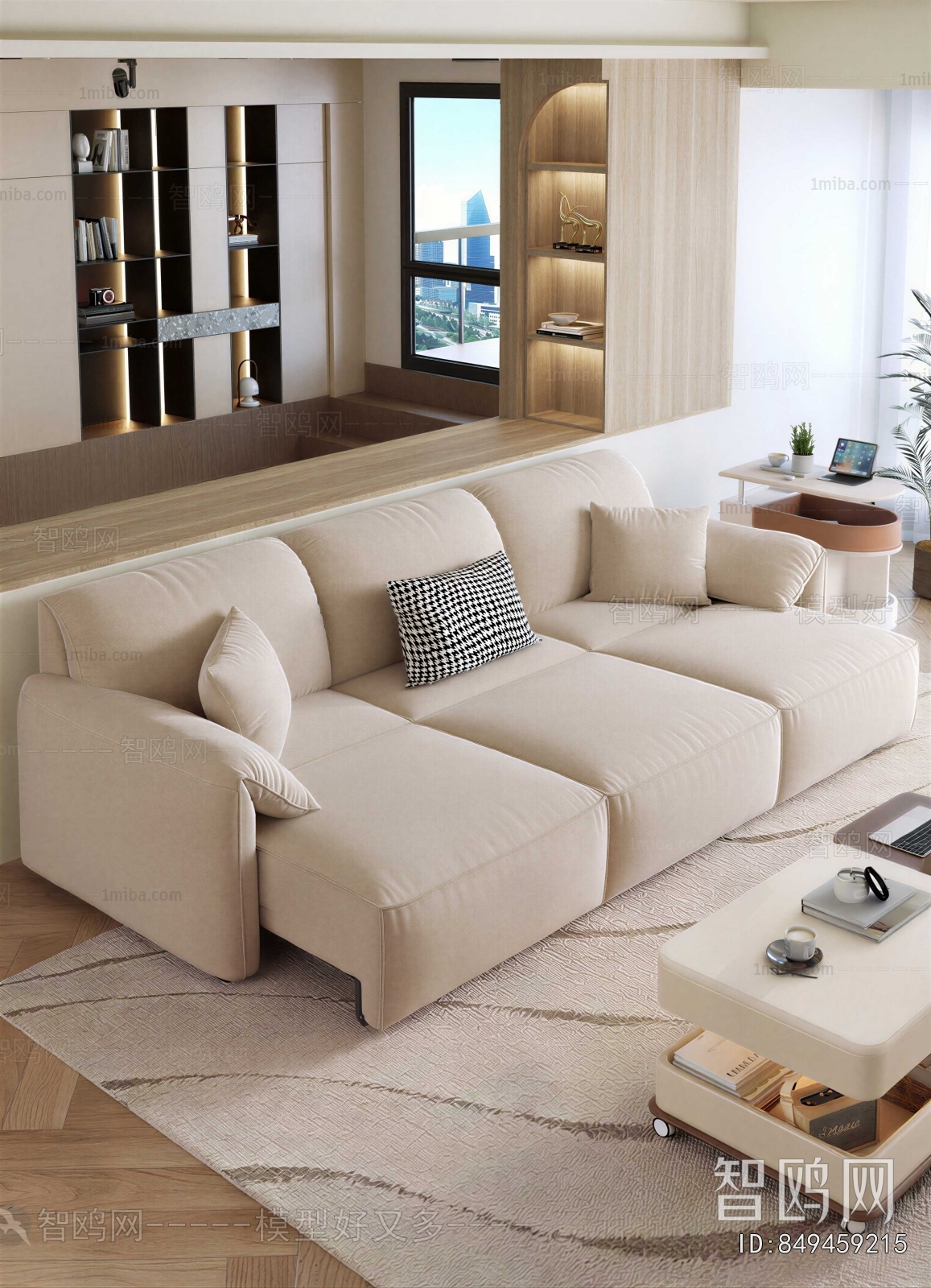 Modern Three-seat Sofa