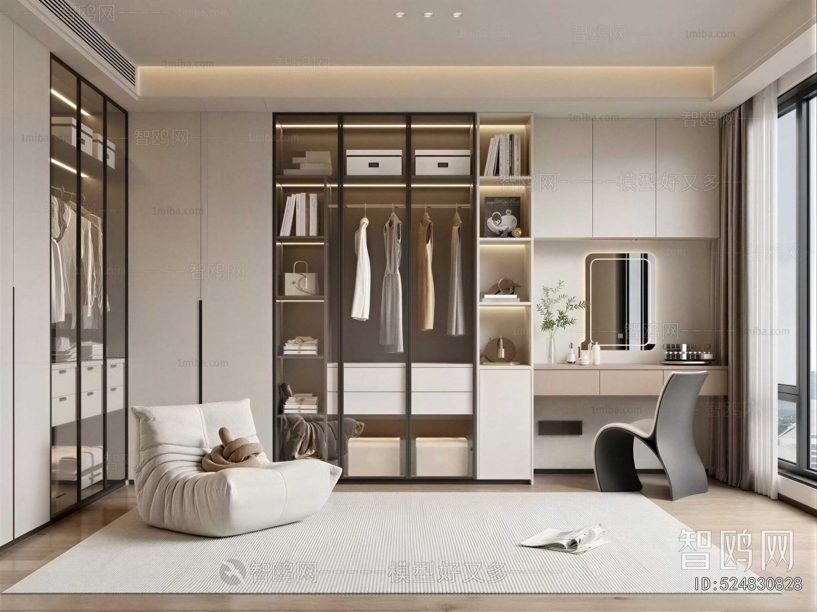 Modern Clothes Storage Area