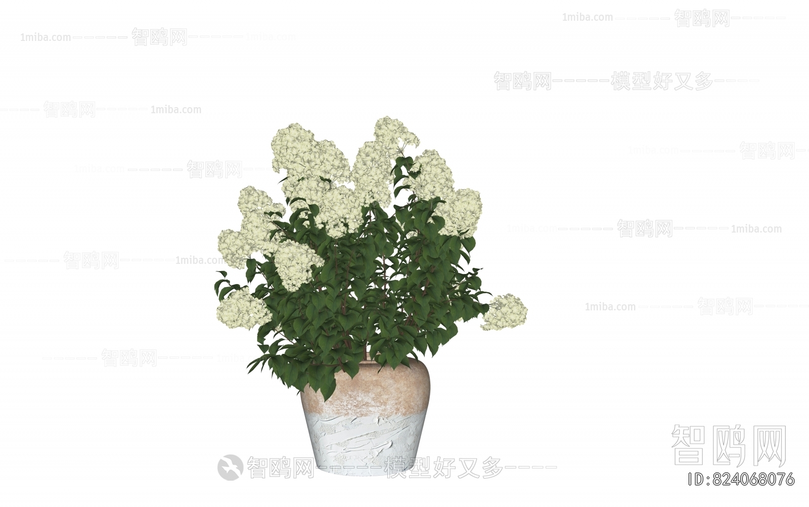 Modern Potted Green Plant