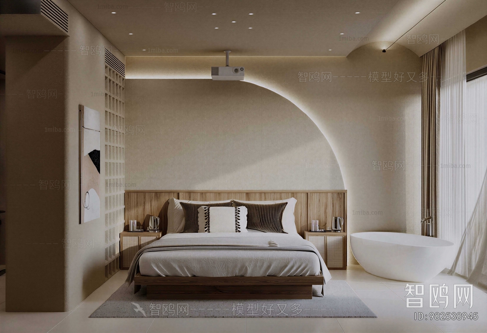 Wabi-sabi Style Bedroom