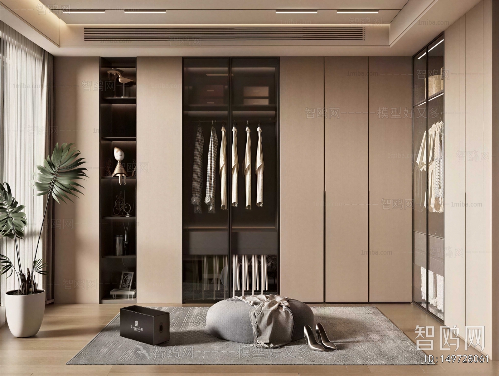 Modern Clothes Storage Area