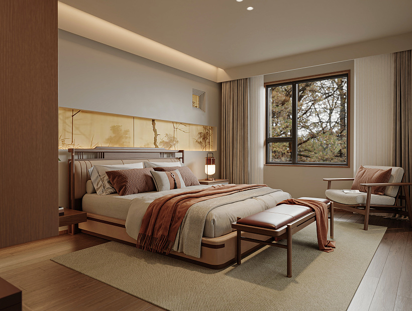 New Chinese Style Bedroom