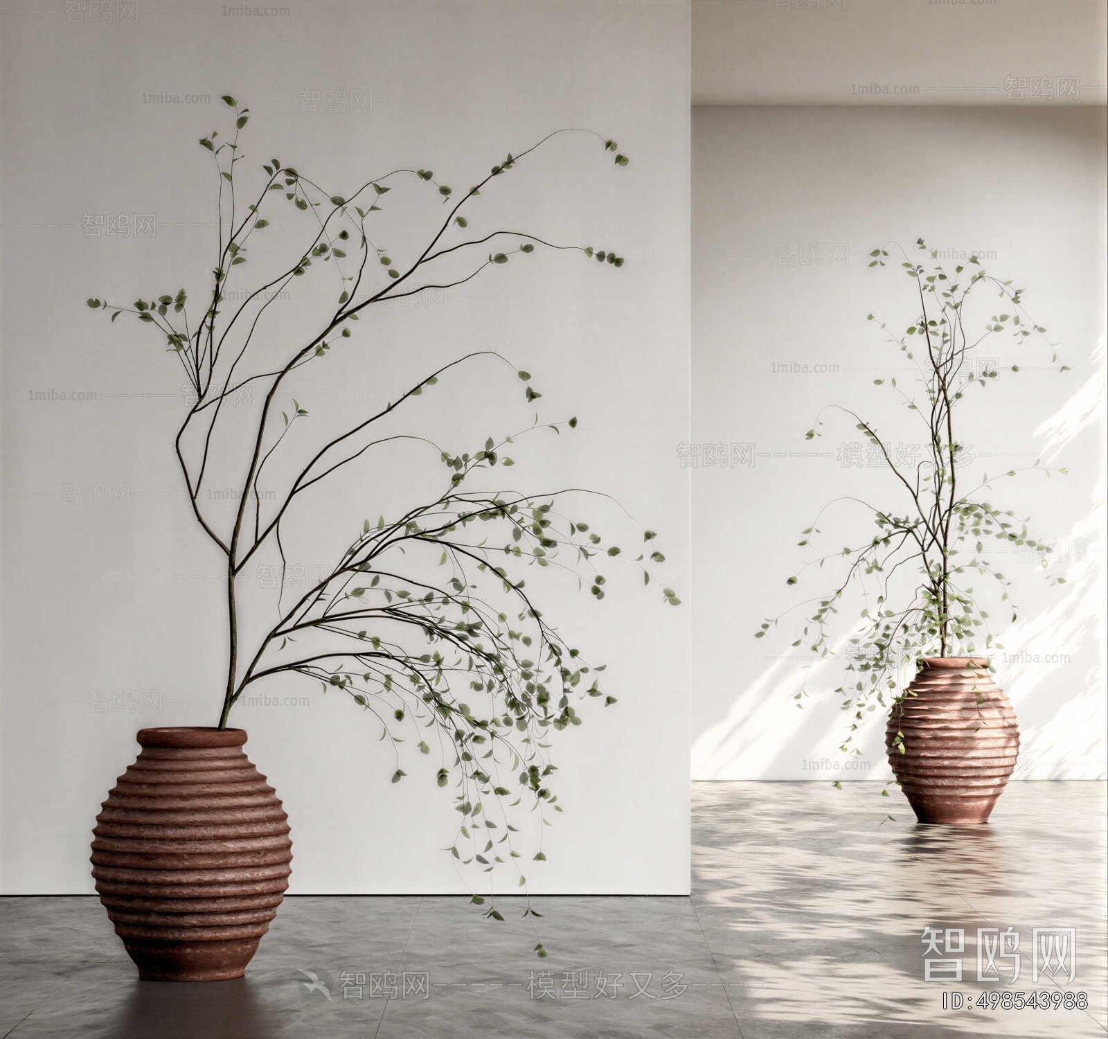 Modern Ground Green Plant Potted Plants