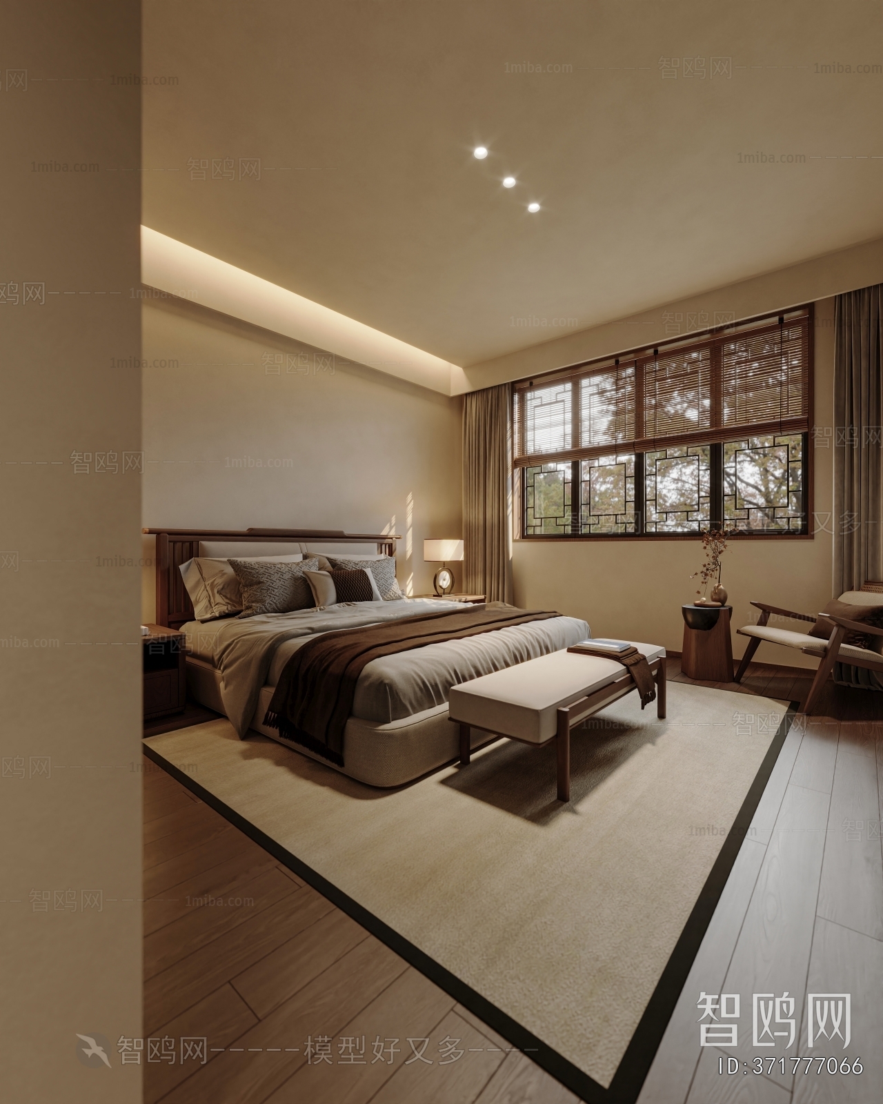 New Chinese Style Bedroom