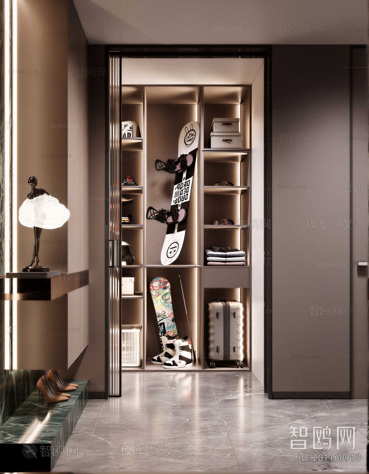 Modern Clothes Storage Area