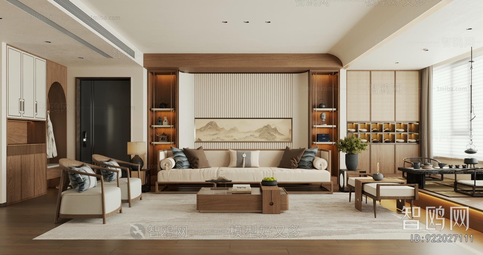 New Chinese Style A Living Room