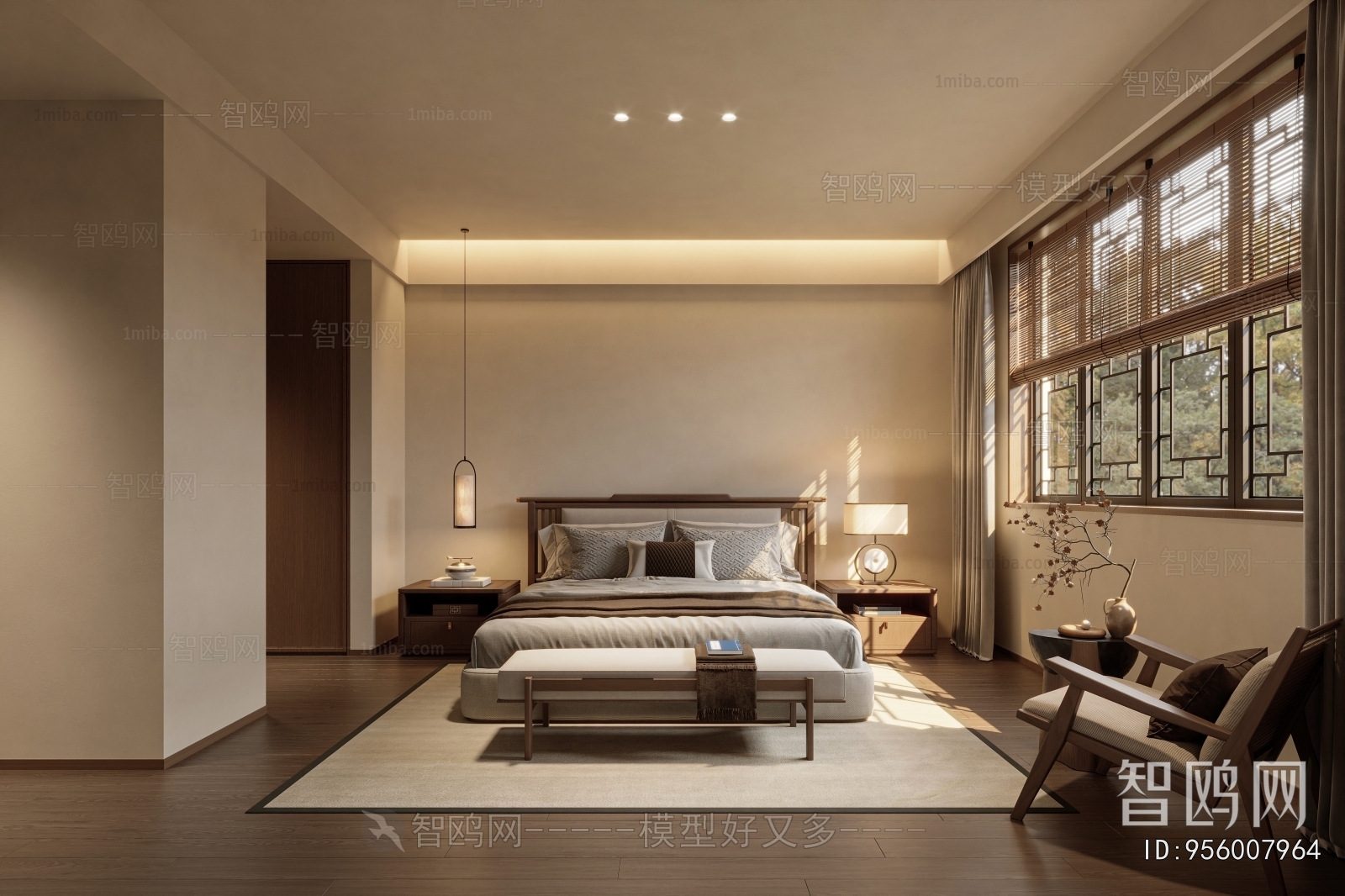 New Chinese Style Bedroom