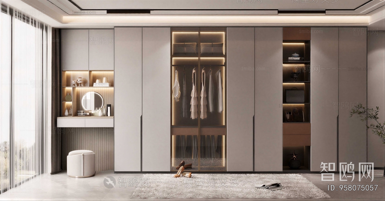 Modern Clothes Storage Area