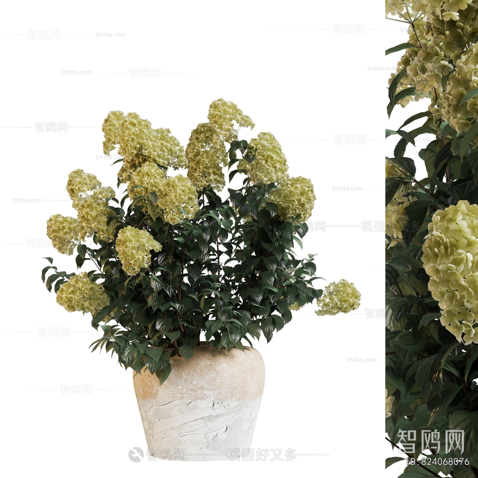 Modern Potted Green Plant