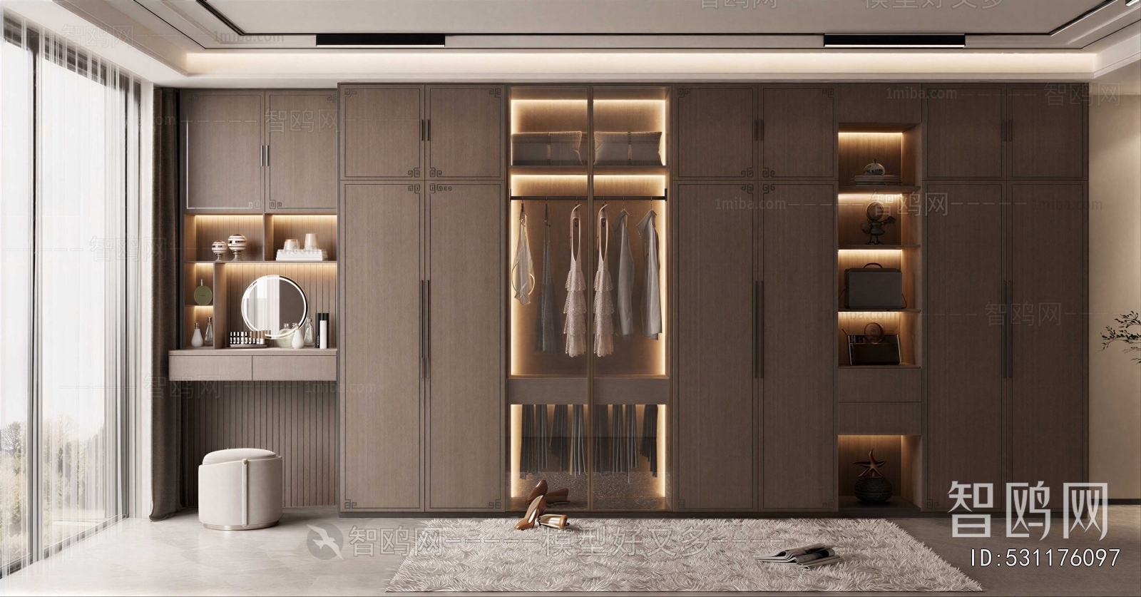 Modern Clothes Storage Area