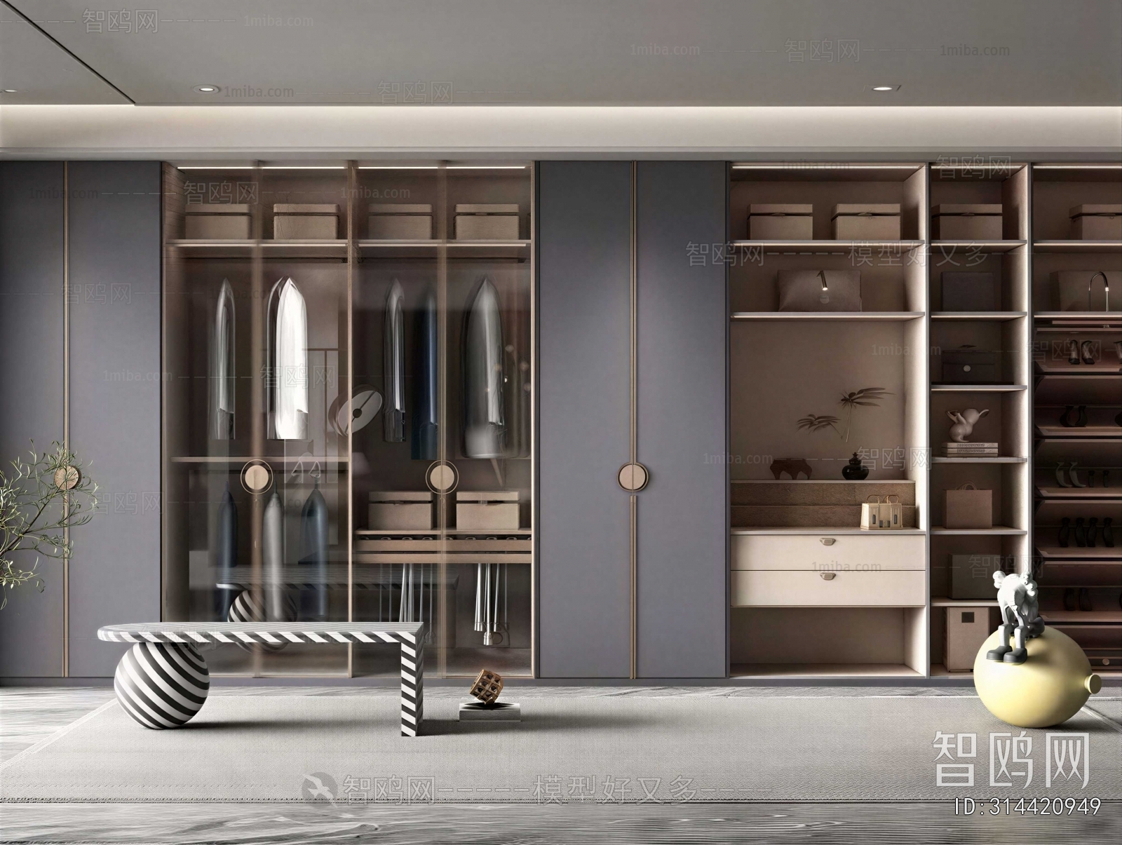 Modern Clothes Storage Area