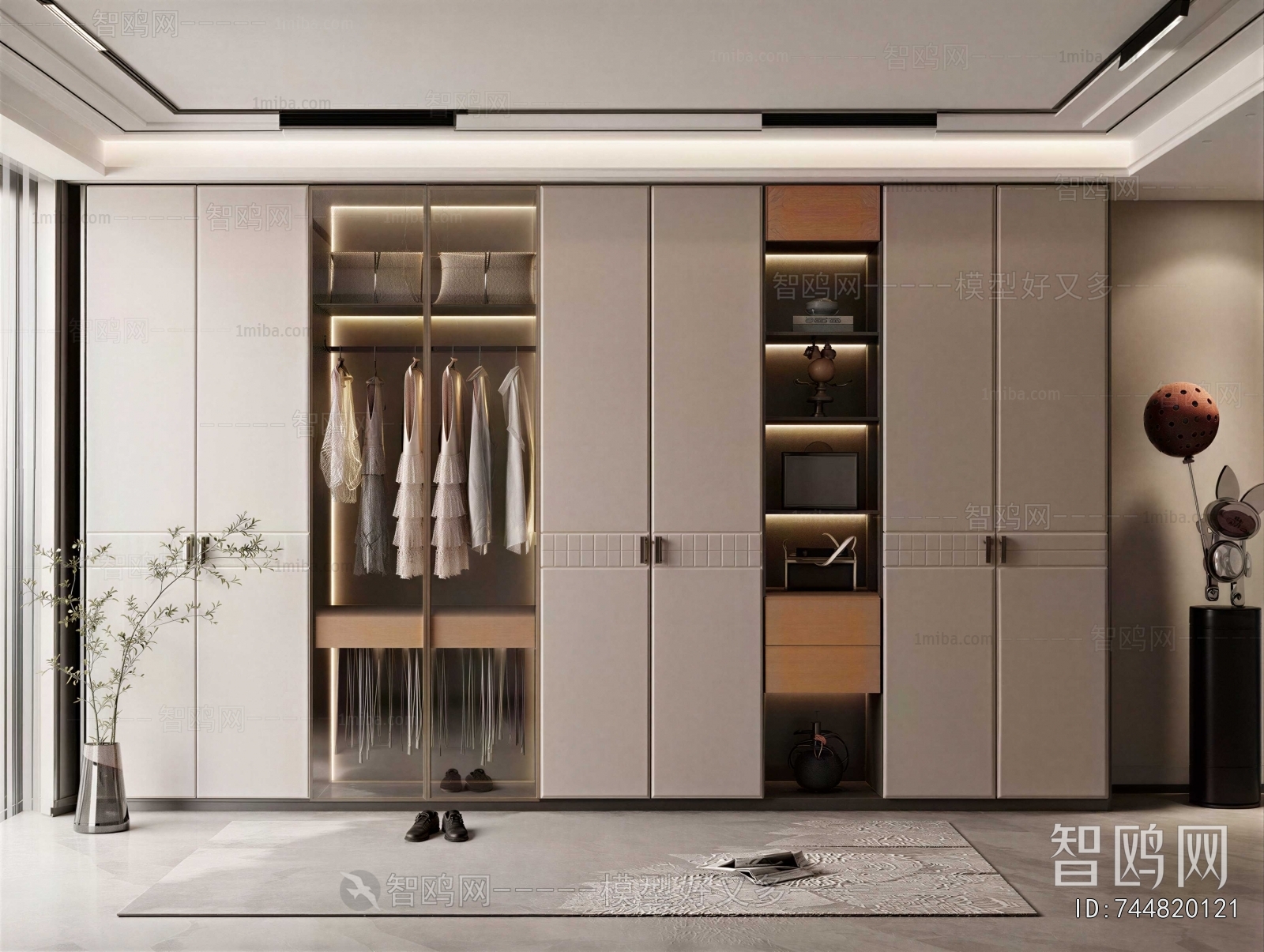 Modern Clothes Storage Area
