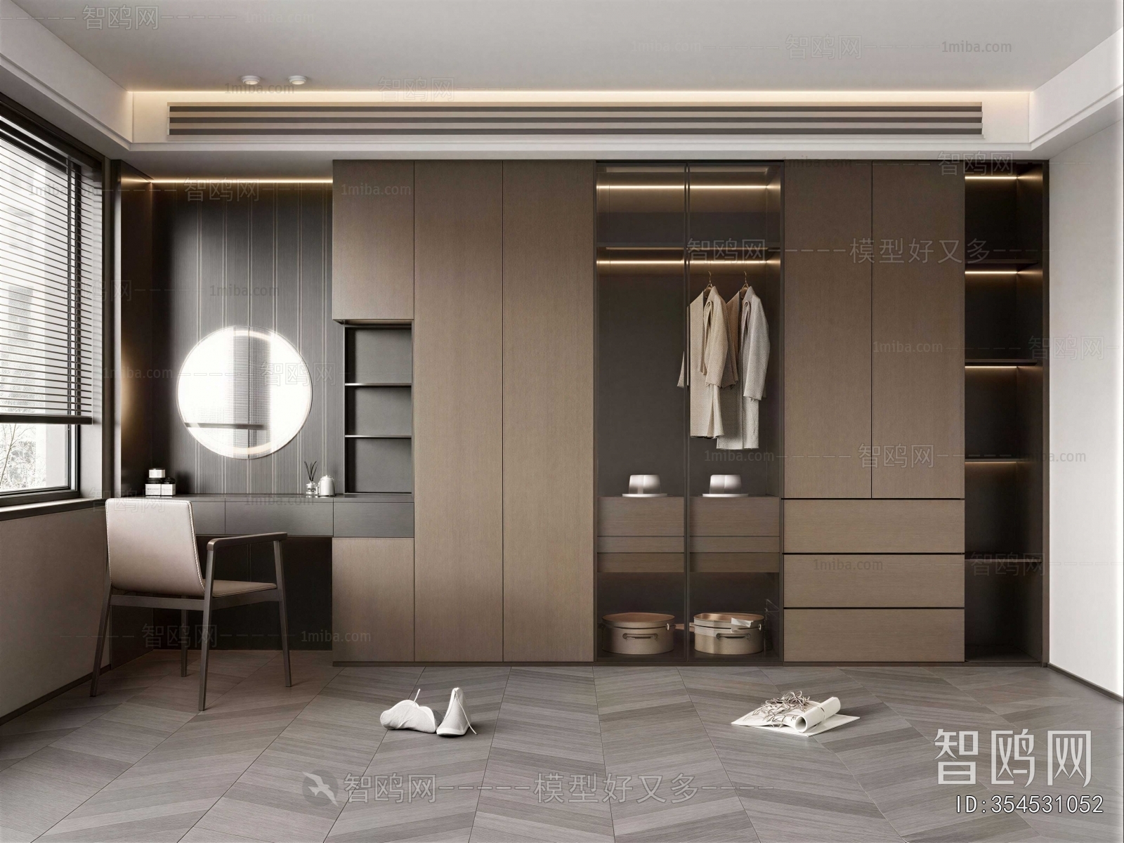 Modern Clothes Storage Area