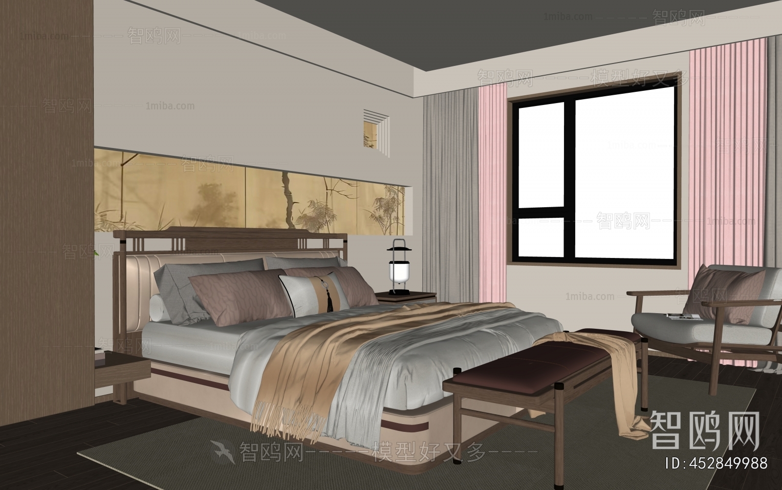 New Chinese Style Bedroom