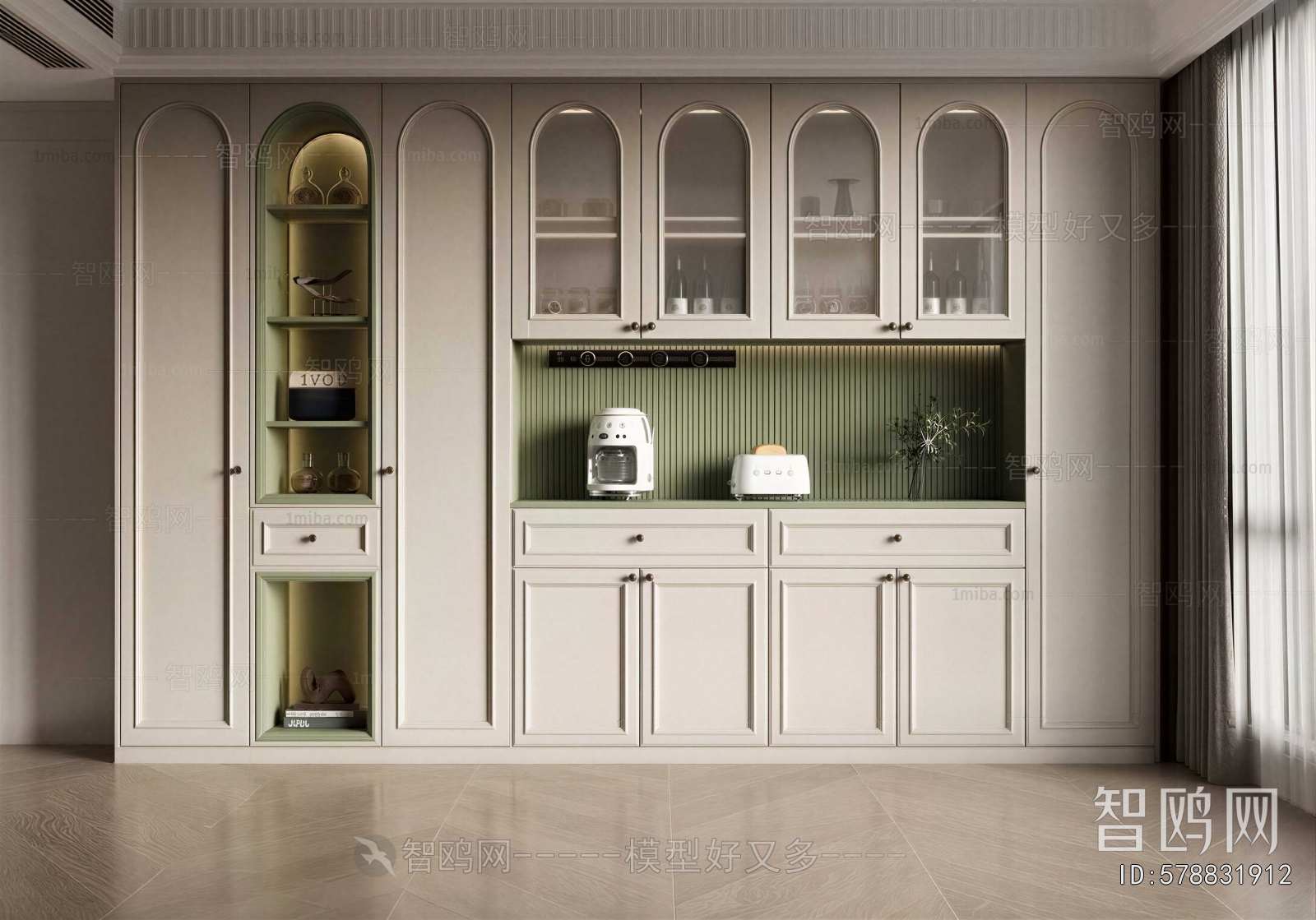 French Style Wine Cabinet