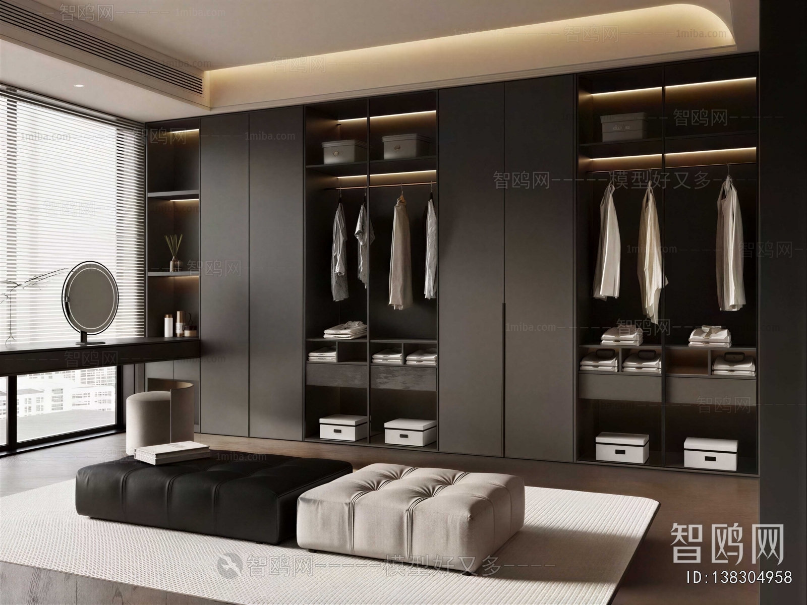 Modern Clothes Storage Area