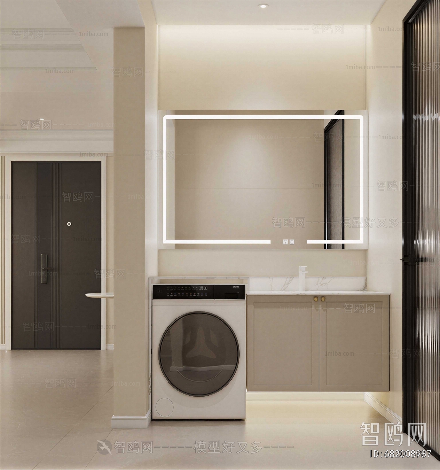 Modern Laundry Cabinet