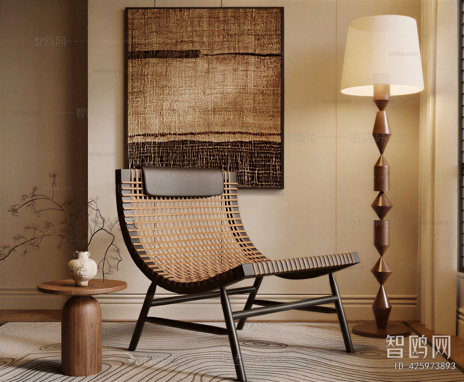 Wabi-sabi Style Lounge Chair