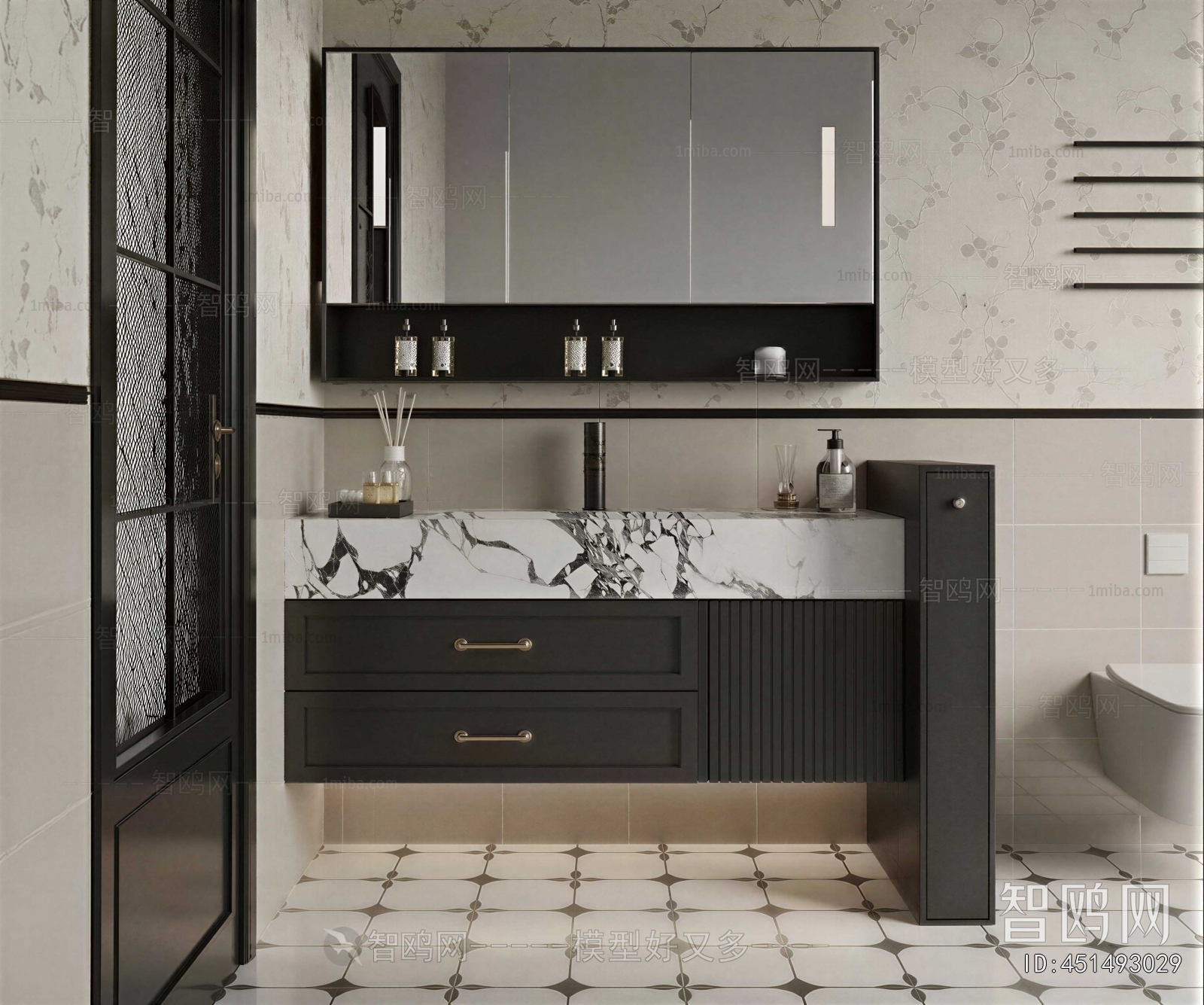 French Style Bathroom Cabinet
