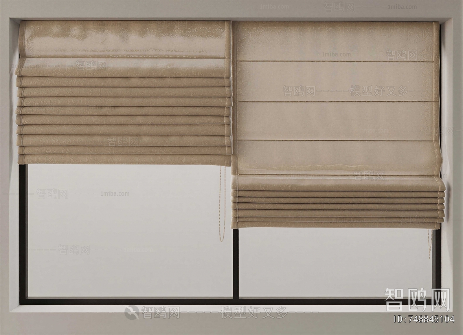 New Chinese Style Roman Curtain