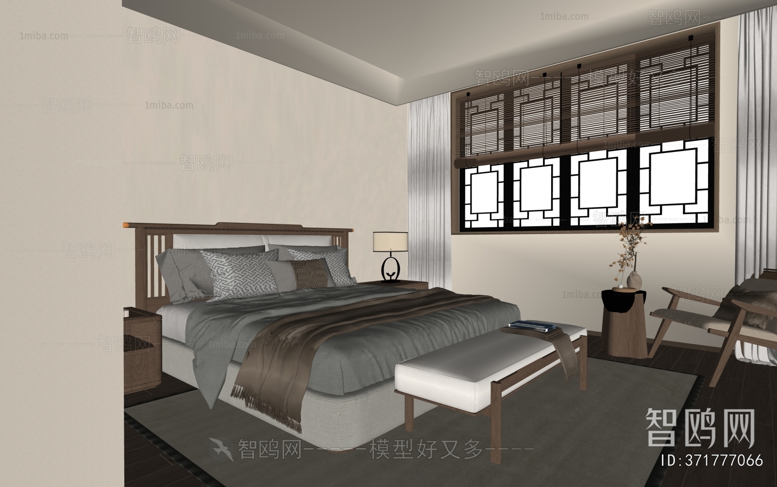 New Chinese Style Bedroom