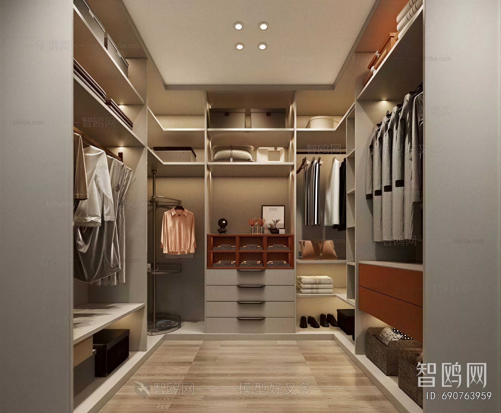 Modern Clothes Storage Area