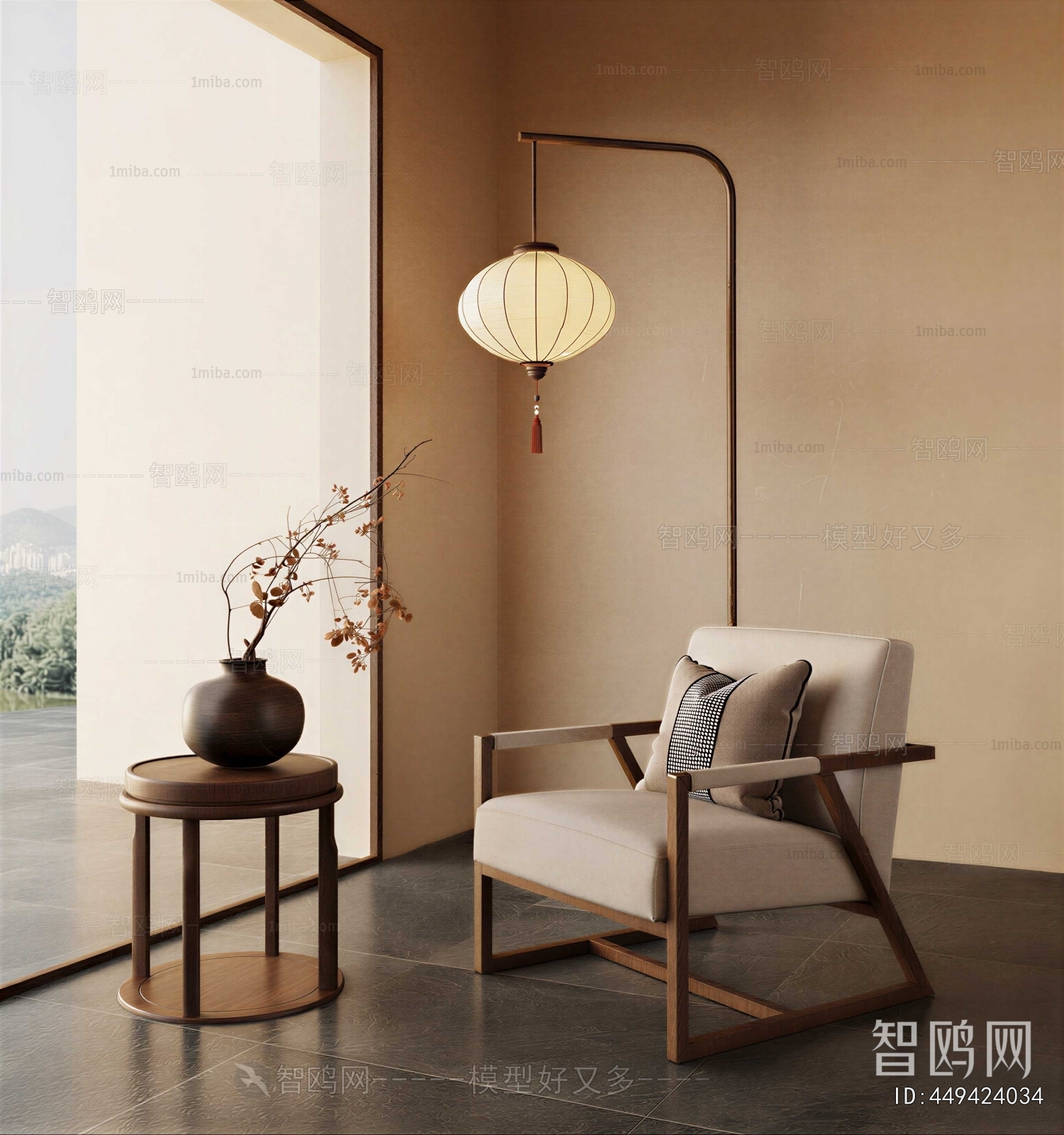 New Chinese Style Lounge Chair