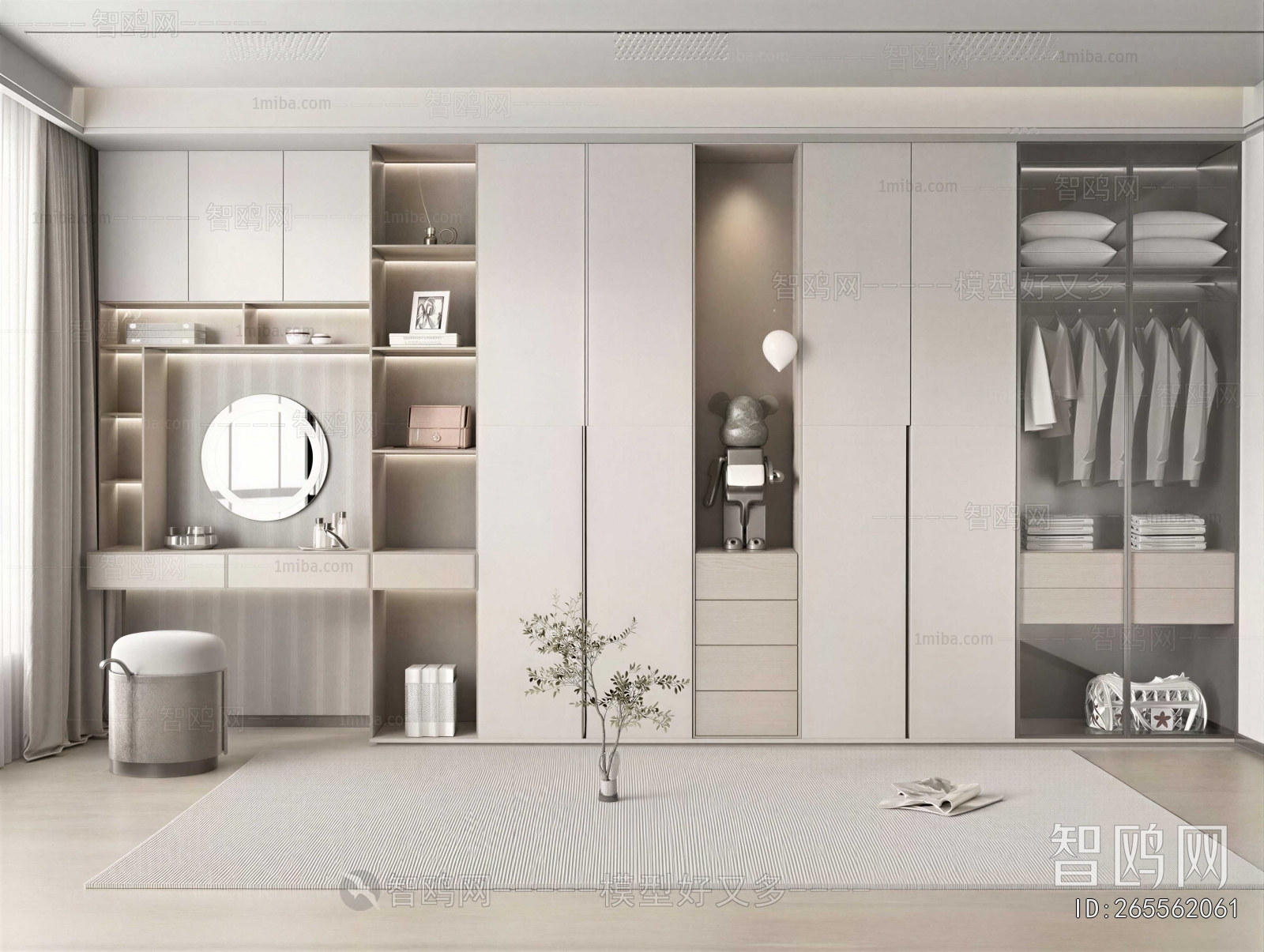 Modern Clothes Storage Area