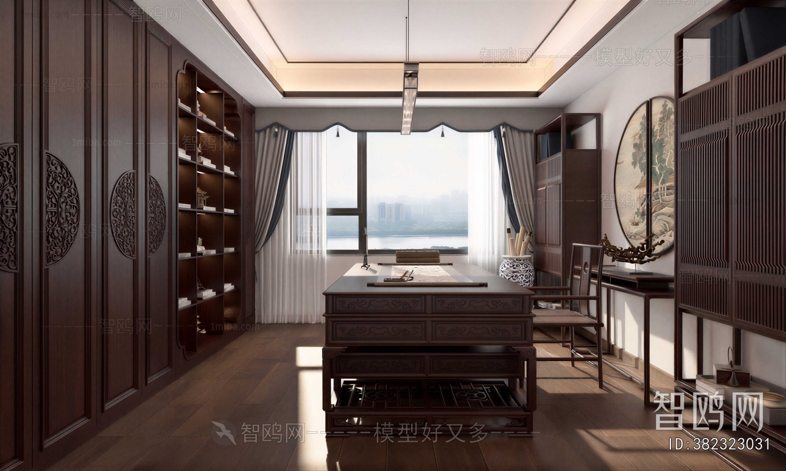 New Chinese Style Study Space