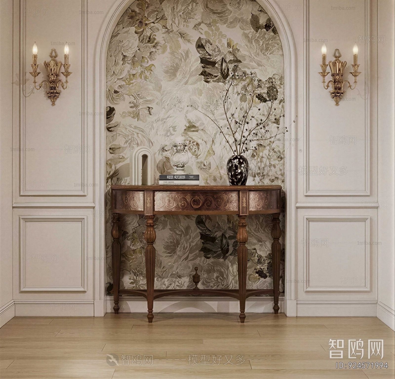 Simple European Style Entrance Cabinet