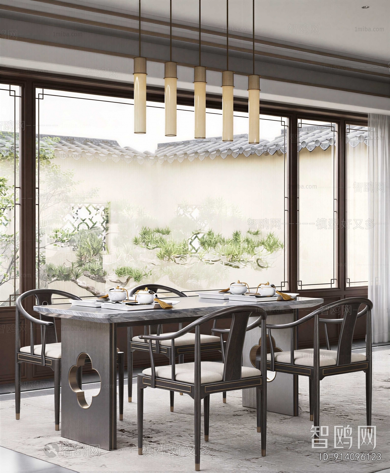 New Chinese Style Dining Room