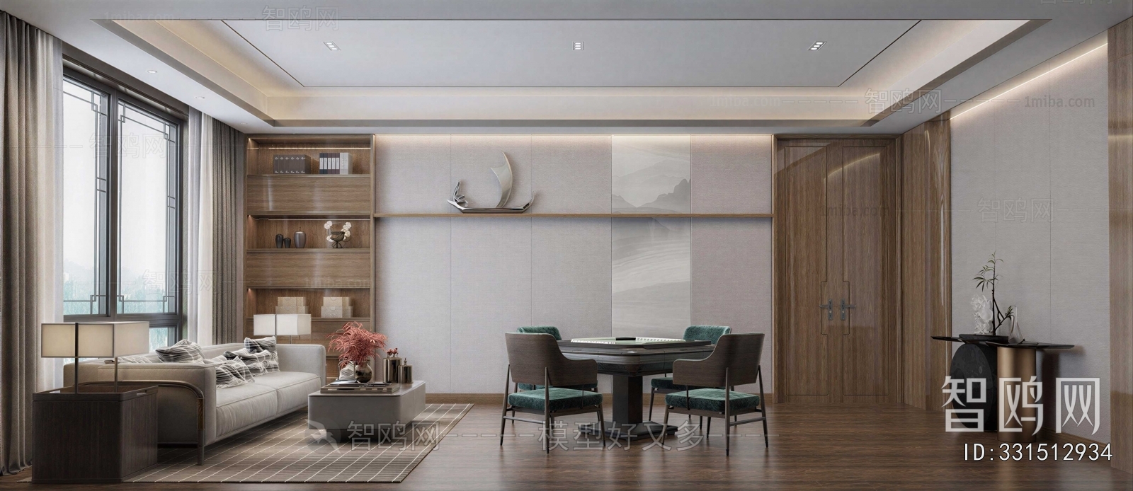 New Chinese Style Chess And Card Room