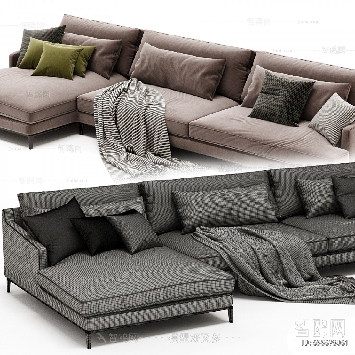 Modern Multi Person Sofa