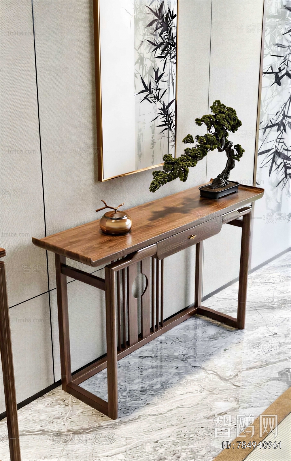 New Chinese Style Entrance Cabinet