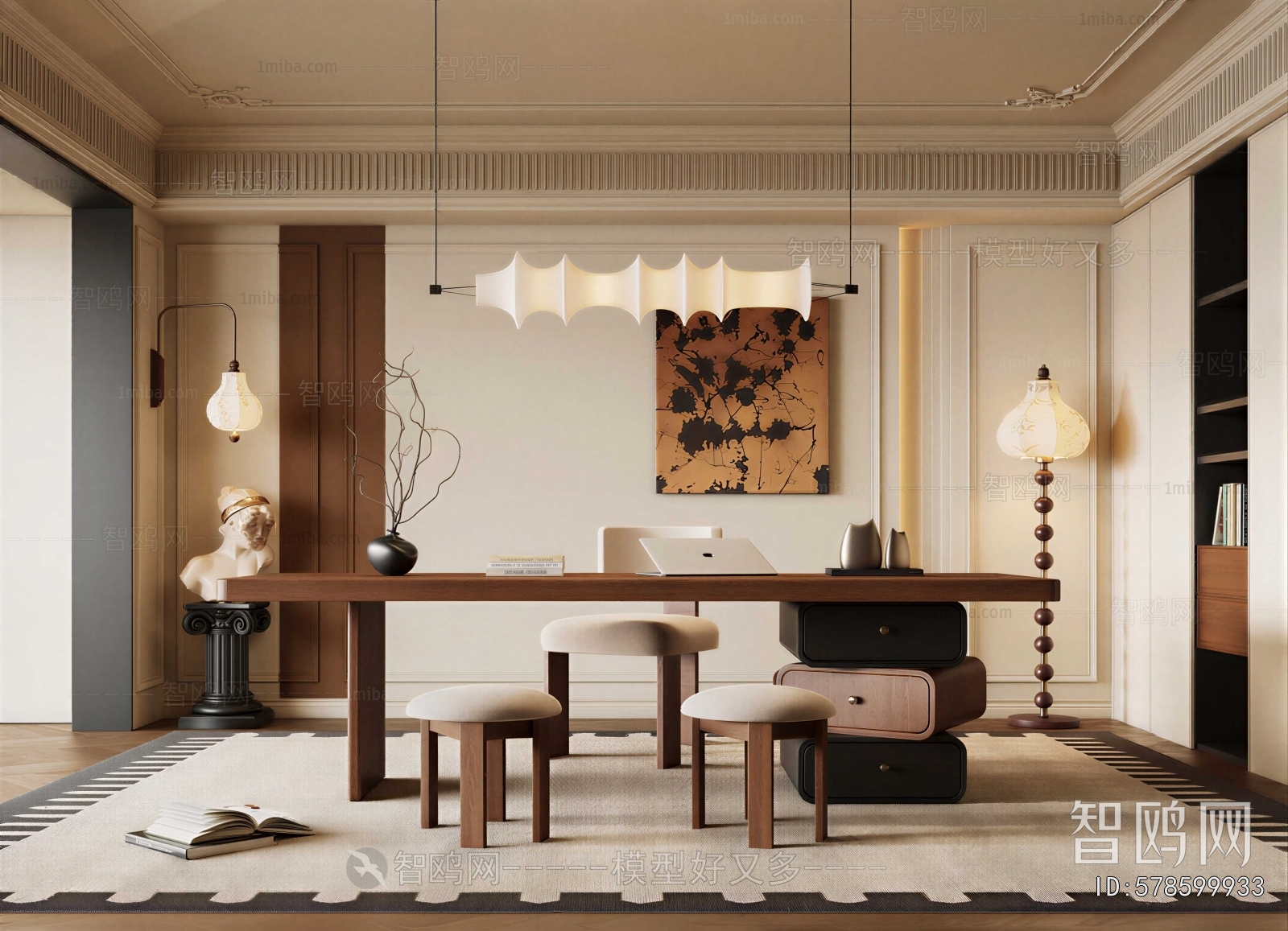 French Style Study Space