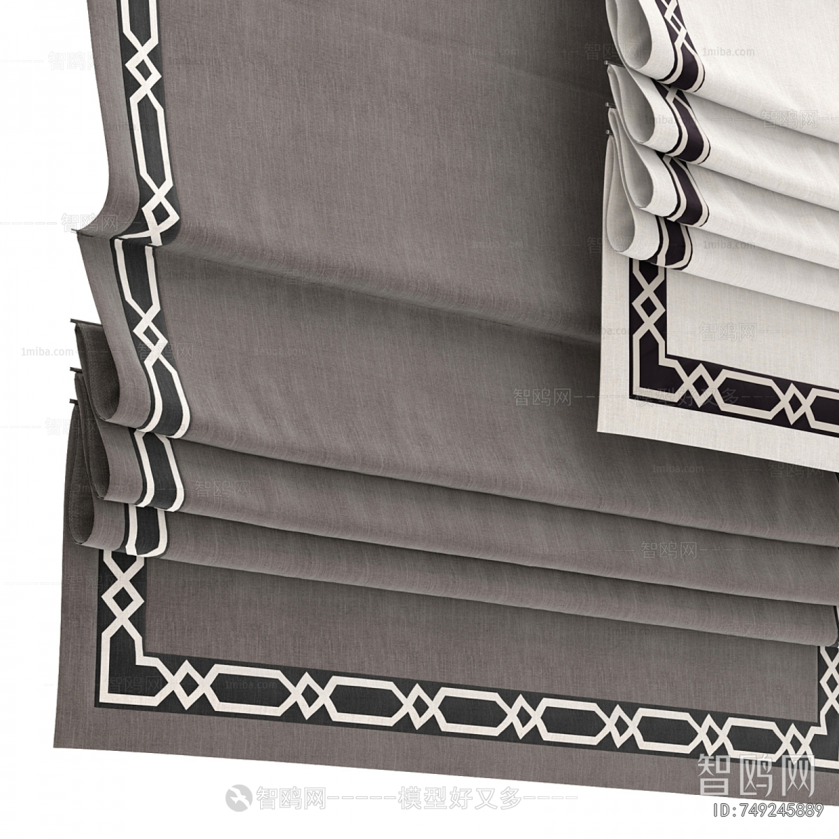 New Chinese Style Roman Curtain