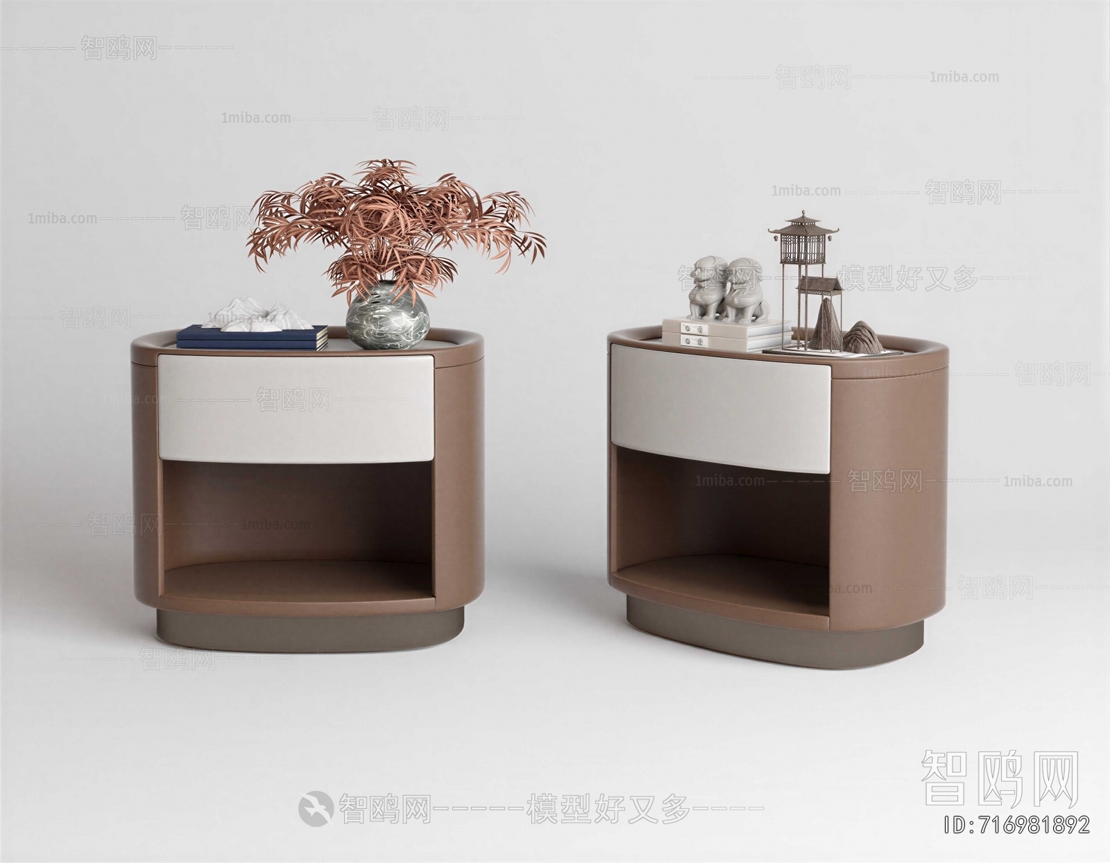 New Chinese Style Bedside Cupboard