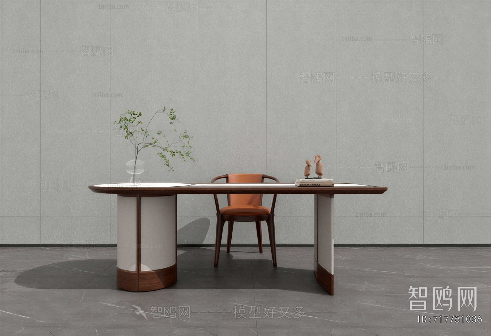 New Chinese Style Computer Desk And Chair