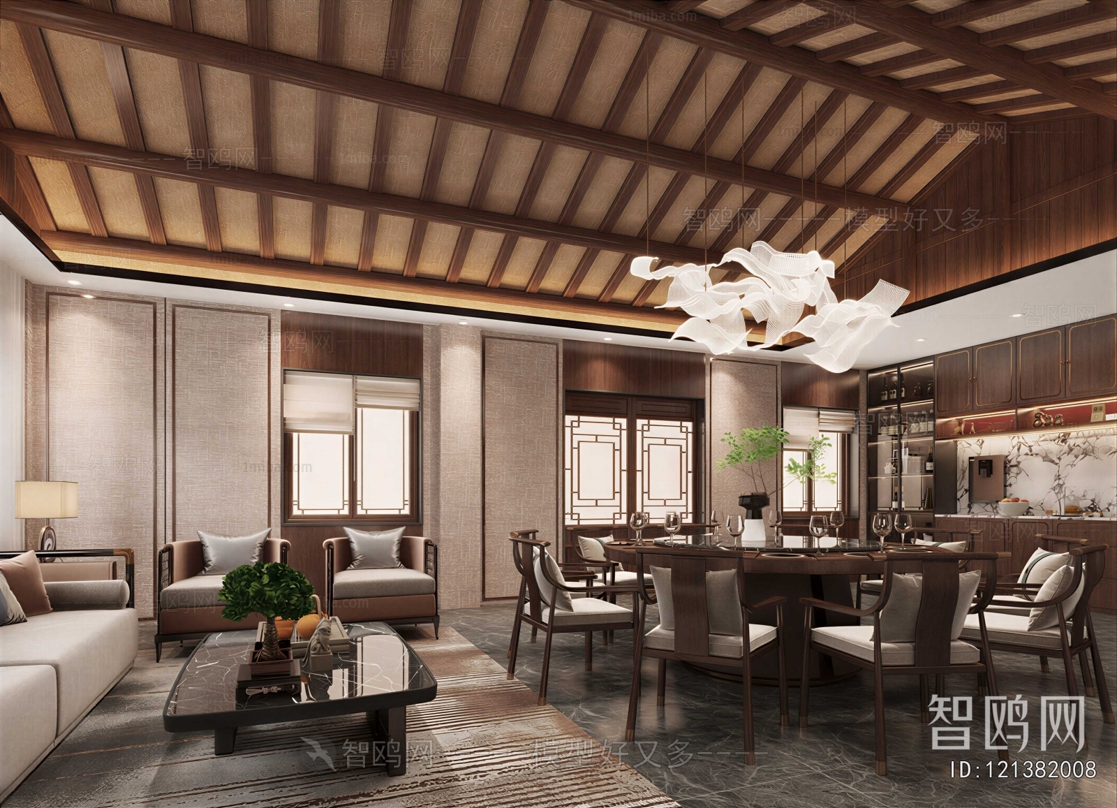 New Chinese Style Dining Room