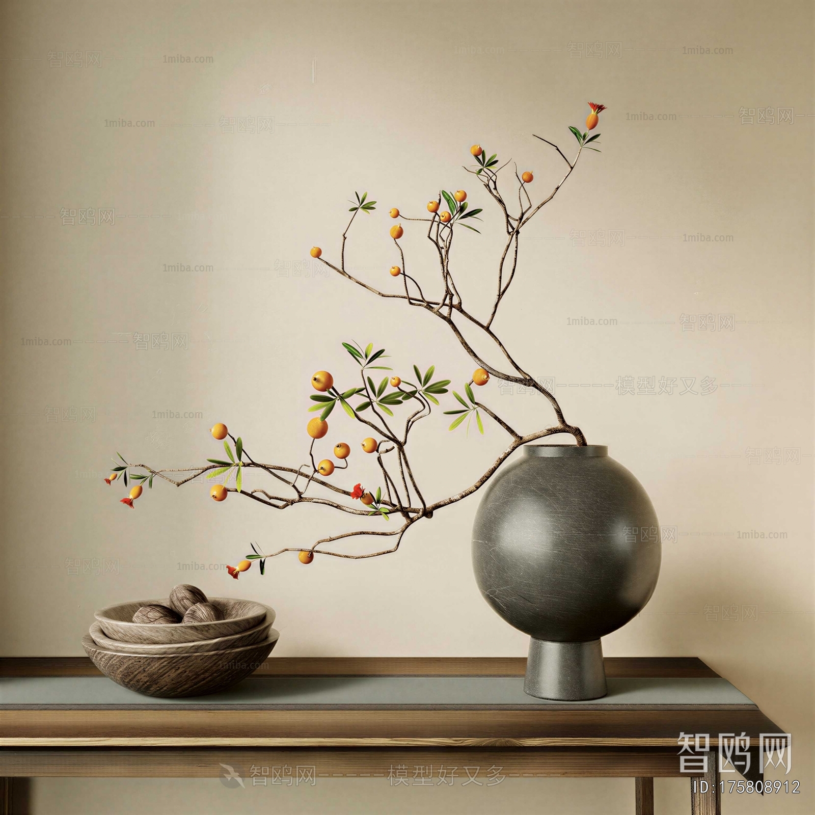 Wabi-sabi Style Dried Branch