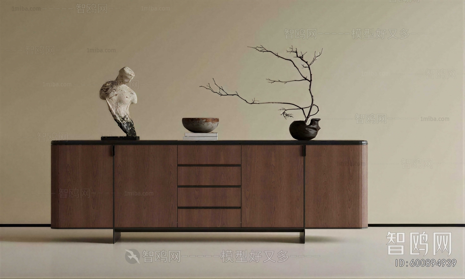 New Chinese Style Side Cabinet