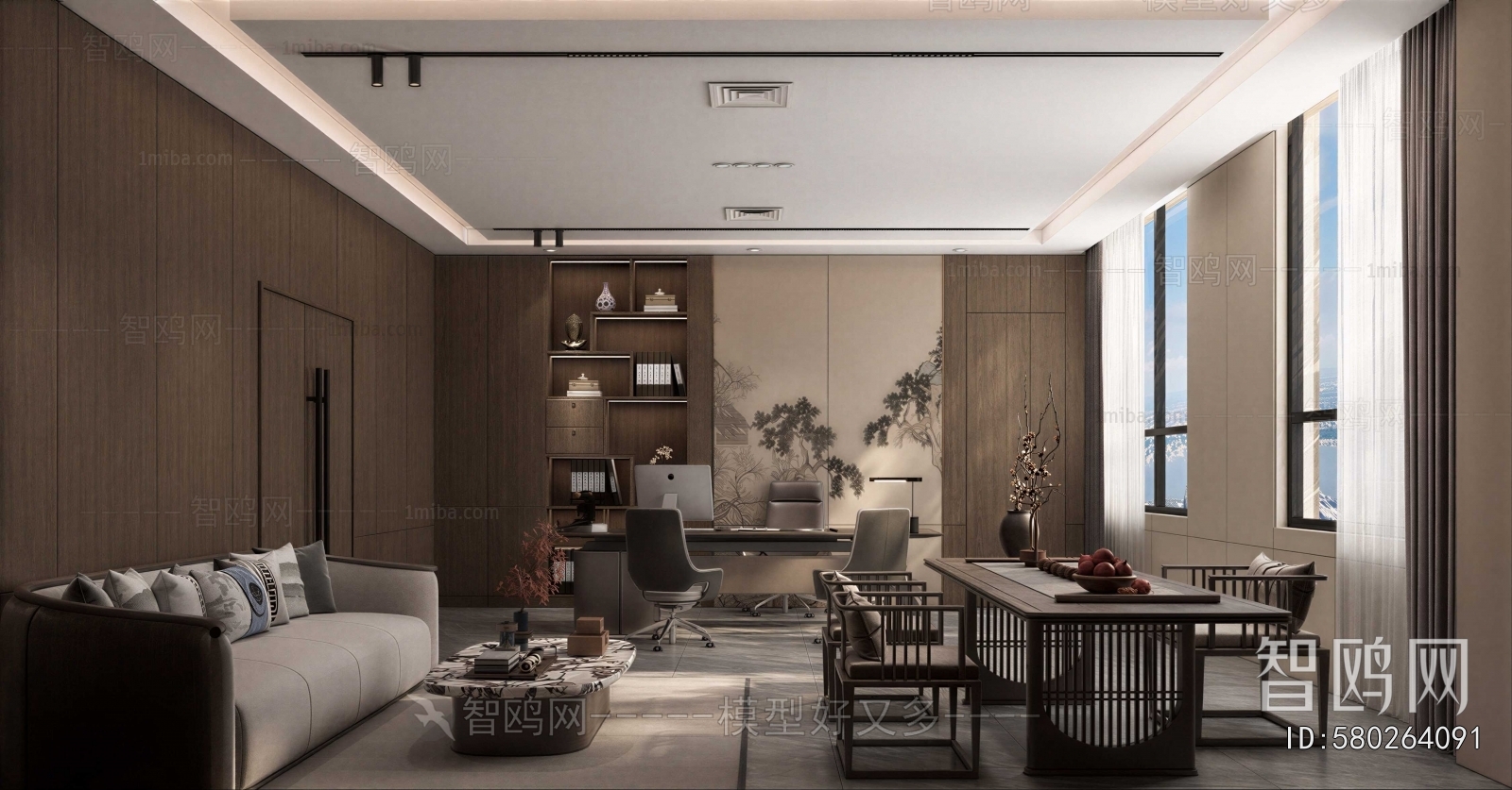 New Chinese Style Manager's Office