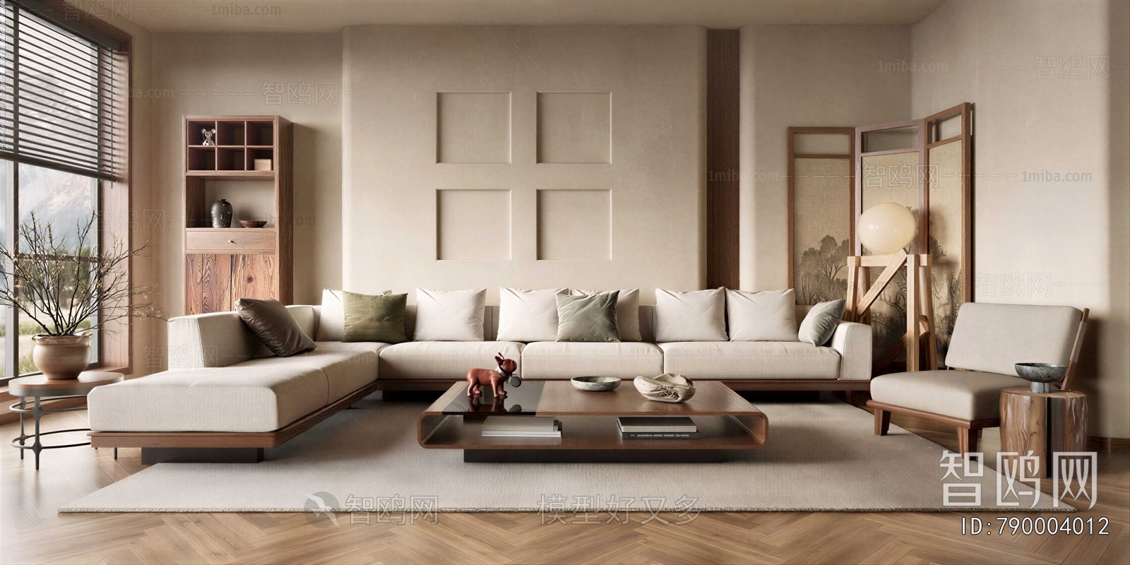 New Chinese Style A Living Room