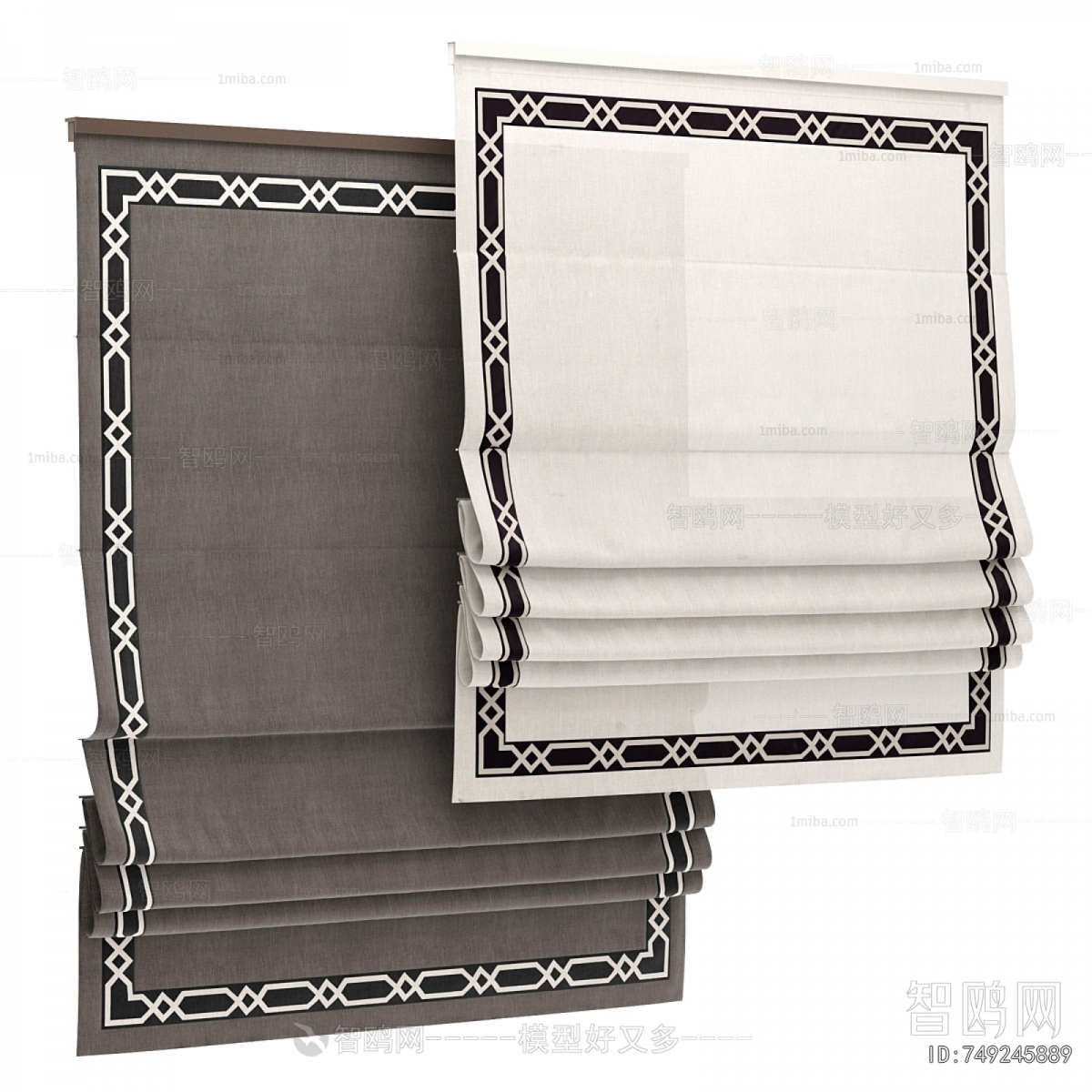 New Chinese Style Roman Curtain