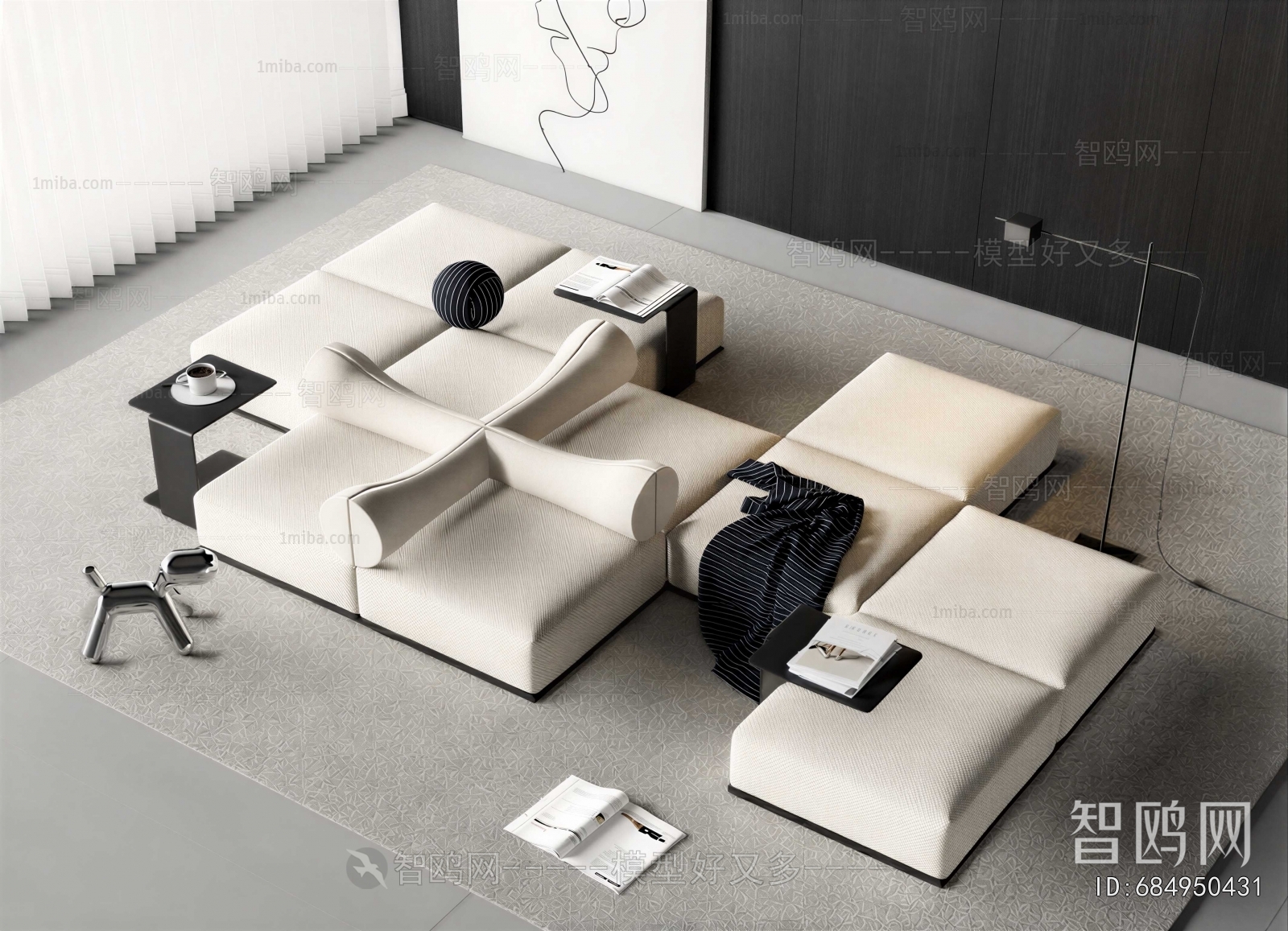 Modern Multi Person Sofa