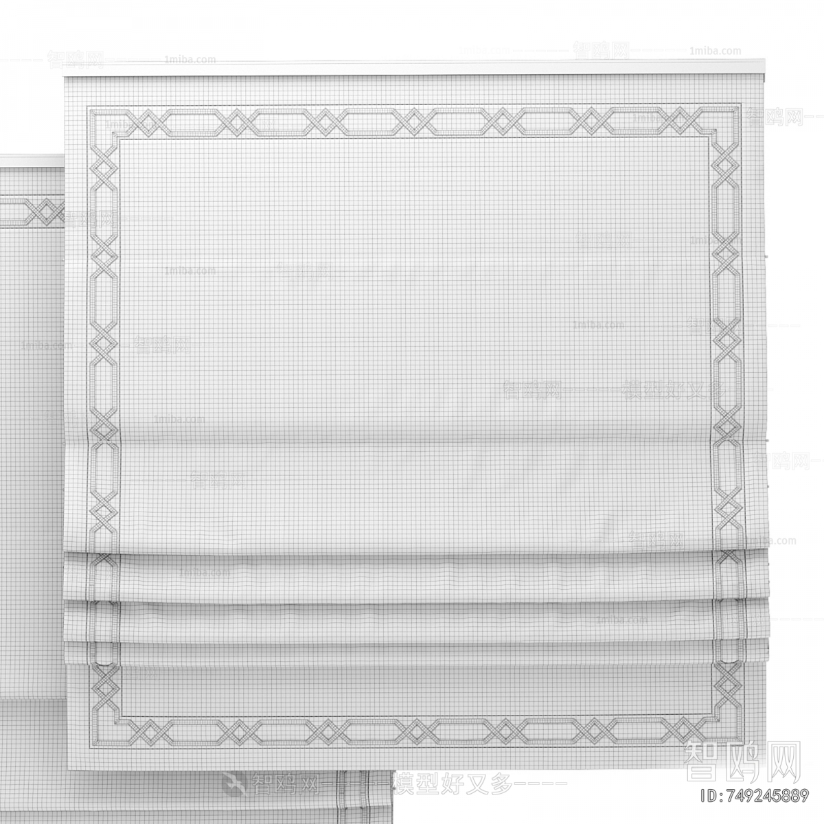 New Chinese Style Roman Curtain