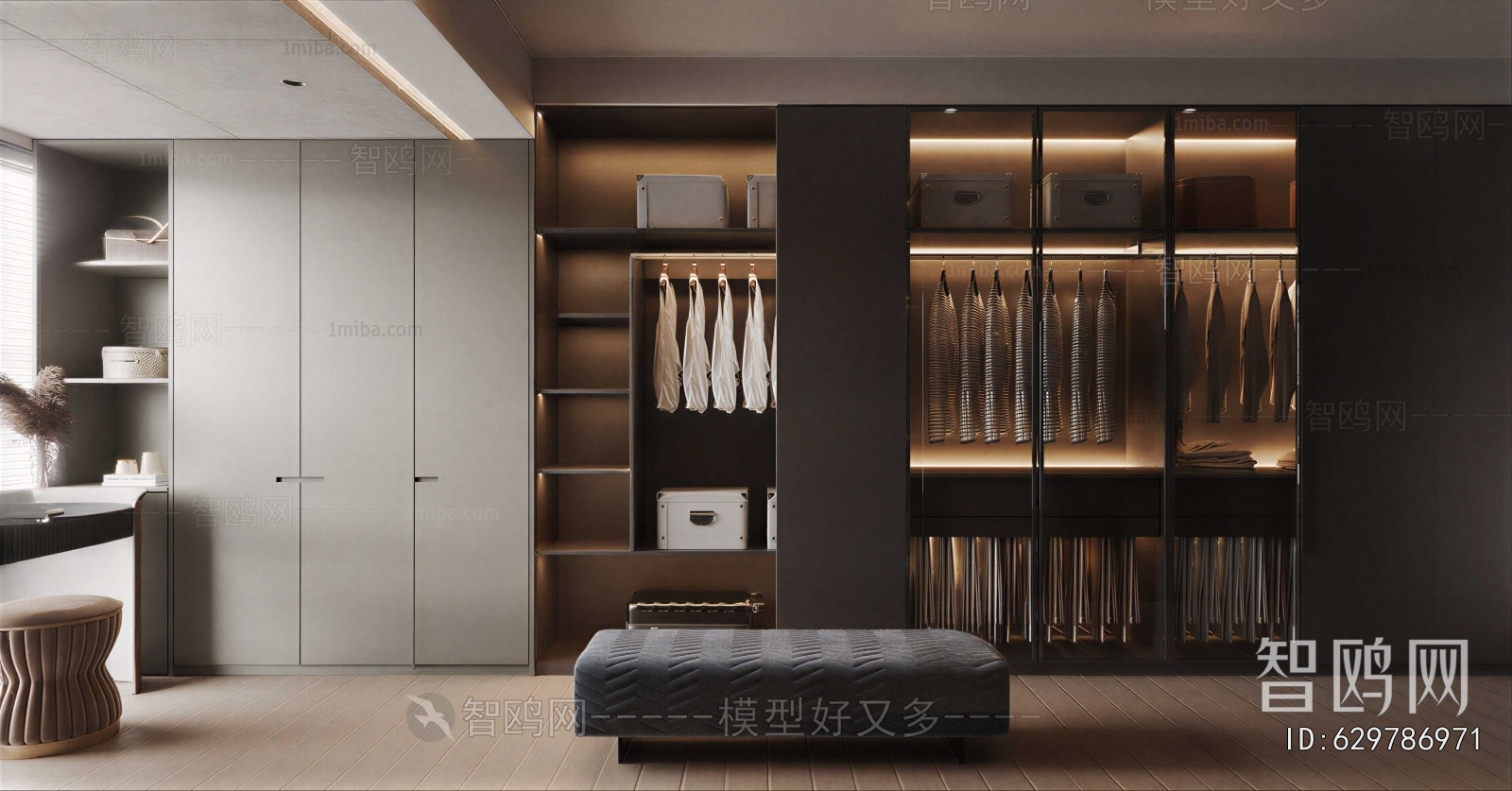 Modern Clothes Storage Area