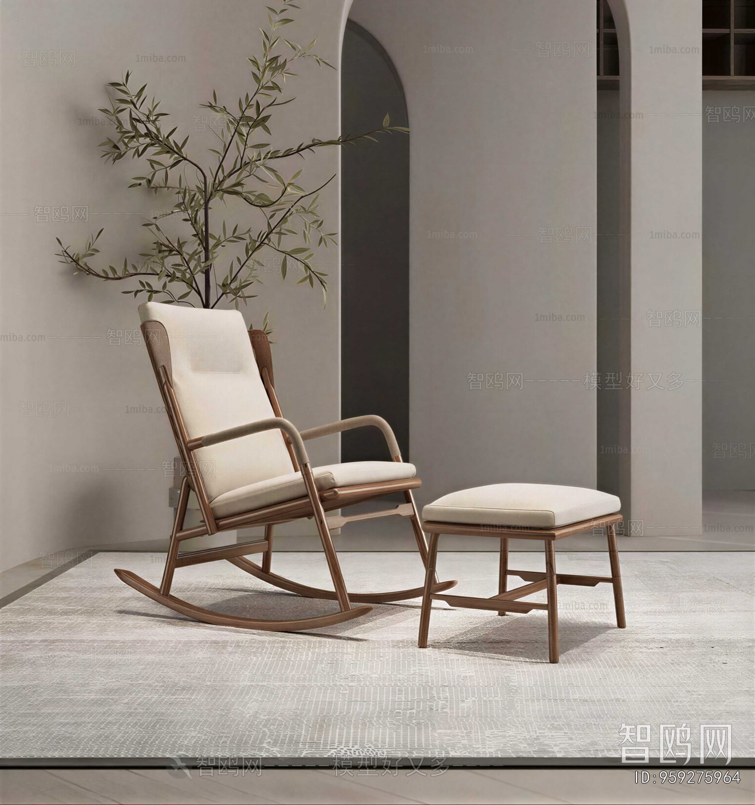 New Chinese Style Rocking Chair