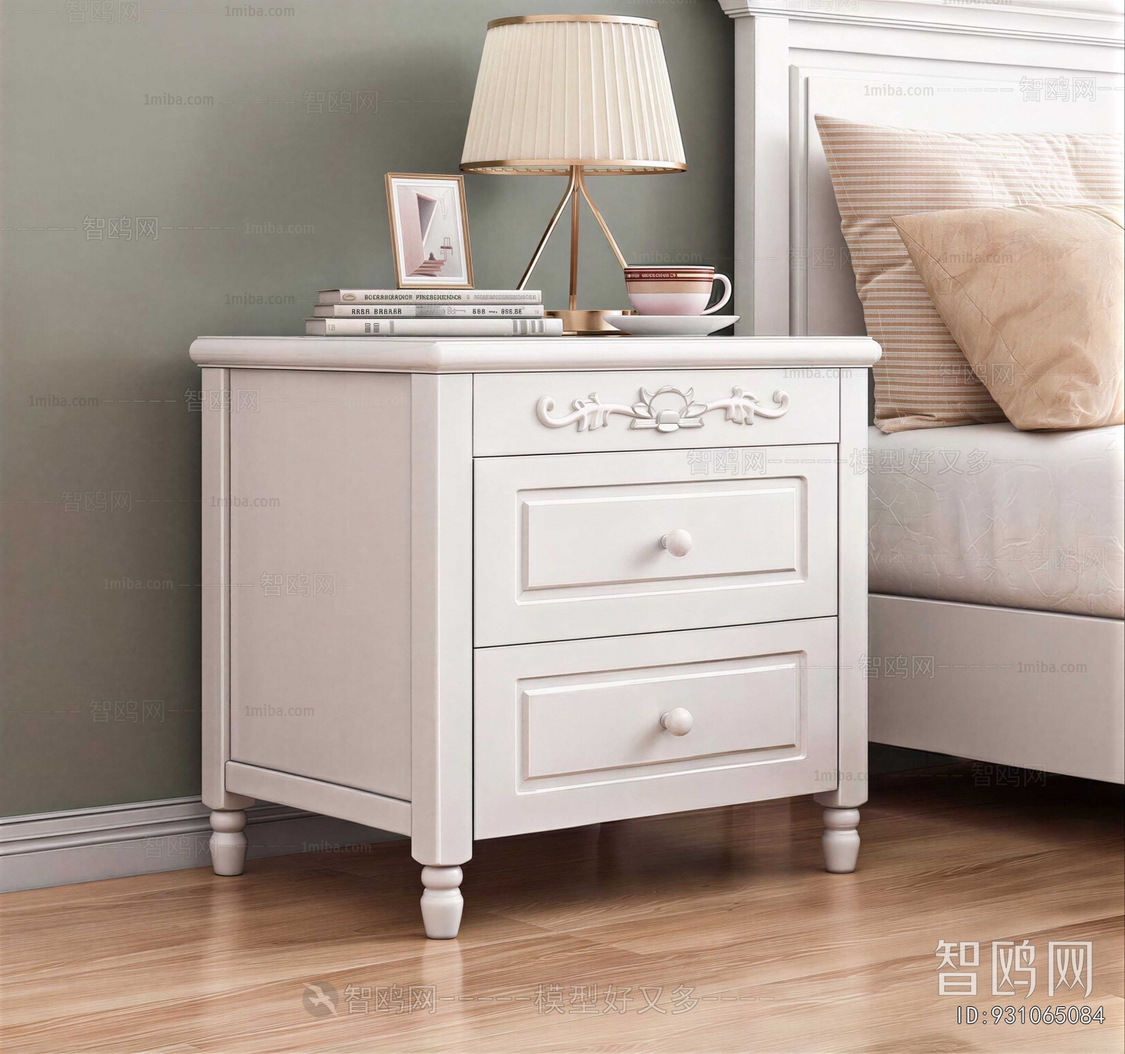 European Style Bedside Cupboard