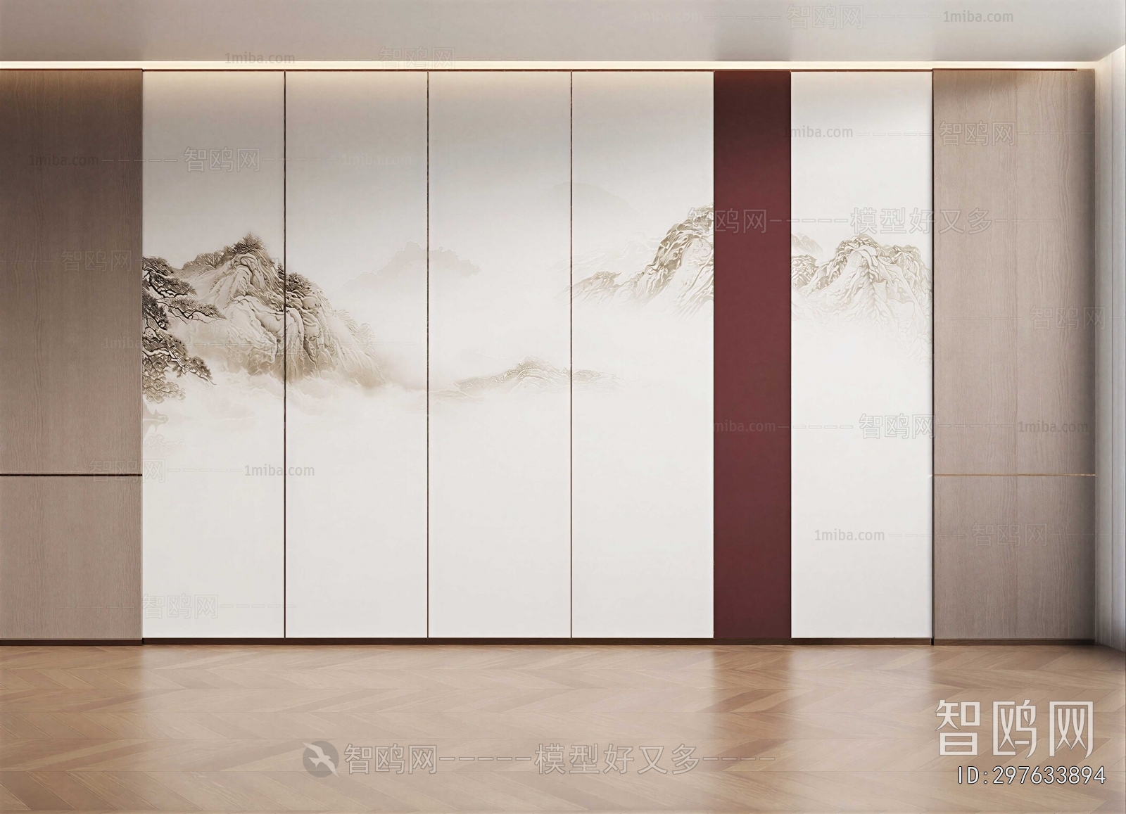 New Chinese Style TV Wall